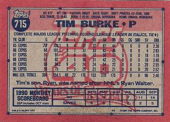 Tim Burke  baseball card collectible - Main Image 2