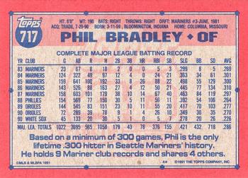 Phil Bradley  baseball card collectible - Main Image 2