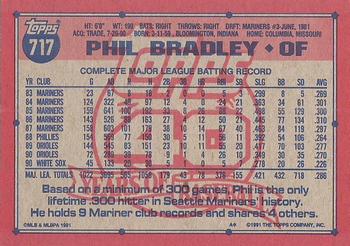 Phil Bradley  baseball card collectible - Main Image 2