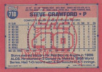 Steve Crawford  baseball card collectible - Main Image 2