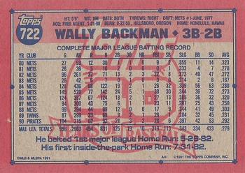 Wally Backman  baseball card collectible - Main Image 2