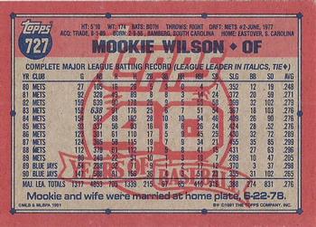 Mookie Wilson  baseball card collectible - Main Image 2
