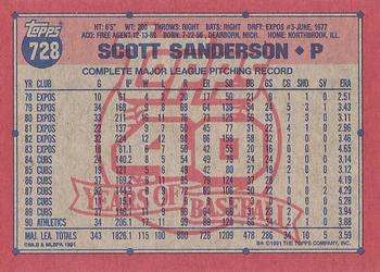 Scott Sanderson  baseball card collectible - Main Image 2