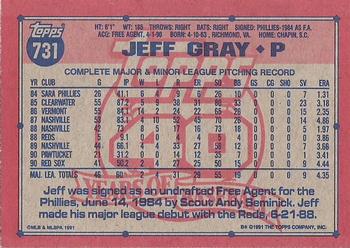 Jeff Gray  baseball card collectible - Main Image 2