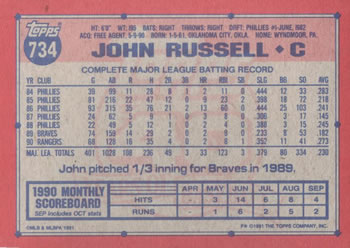 John Russell  baseball card collectible - Main Image 2