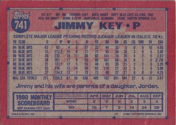 Jimmy Key  baseball card collectible - Main Image 2