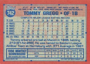 Tommy Gregg  baseball card collectible - Main Image 2