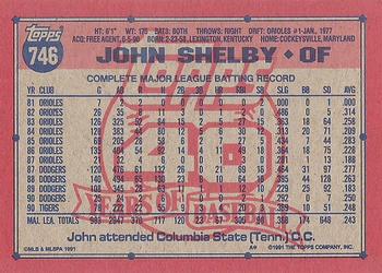 John Shelby  baseball card collectible - Main Image 2