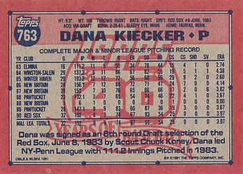 Dana Kiecker  baseball card collectible - Main Image 2