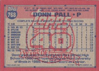 Donn Pall  baseball card collectible - Main Image 2