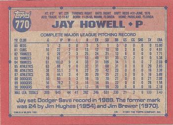 Jay Howell  baseball card collectible - Main Image 2