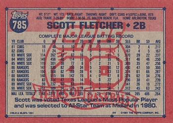 Scott Fletcher  baseball card collectible - Main Image 2