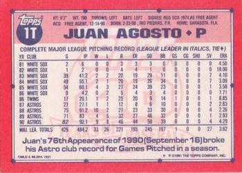 Juan Agosto  baseball card collectible - Main Image 2