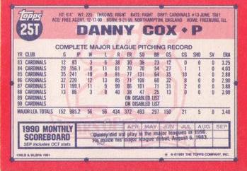 Danny Cox  baseball card collectible - Main Image 2