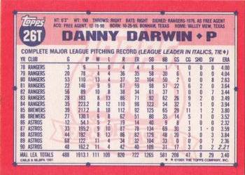 Danny Darwin  baseball card collectible - Main Image 2