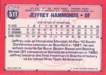 Jeffrey Hammonds  baseball card collectible - Main Image 2