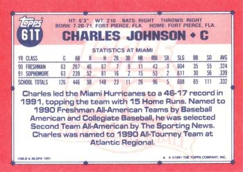 Charles Johnson  baseball card collectible - Main Image 2