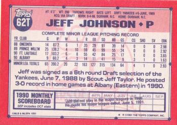 Jeff Johnson  baseball card collectible - Main Image 2