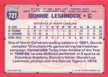 Donnie Leshnock  baseball card collectible - Main Image 2