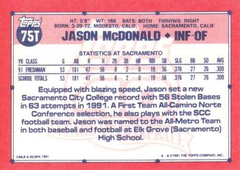 Jason McDonald  baseball card collectible - Main Image 2