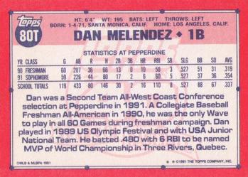 Dan Melendez  baseball card collectible - Main Image 2