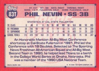 Phil Nevin  baseball card collectible - Main Image 2