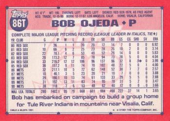Bob Ojeda  baseball card collectible - Main Image 2