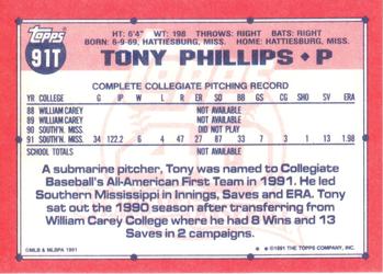 Tony Phillips  baseball card collectible - Main Image 2