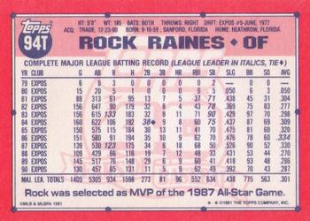 Rock Raines  baseball card collectible - Main Image 2