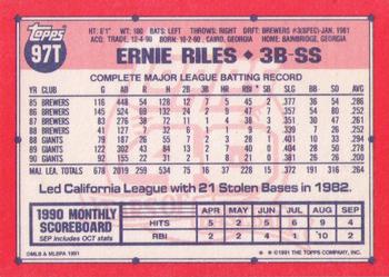 Ernie Riles  baseball card collectible - Main Image 2