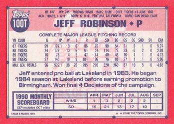 Jeff Robinson  baseball card collectible - Main Image 2