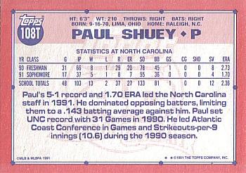 Paul Shuey  baseball card collectible - Main Image 2