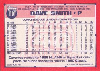 Dave Smith  baseball card collectible - Main Image 2