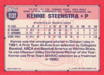 Kennie Steenstra  baseball card collectible - Main Image 2