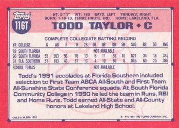 Todd Taylor  baseball card collectible - Main Image 2
