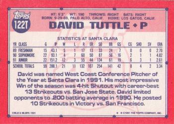 David Tuttle  baseball card collectible - Main Image 2