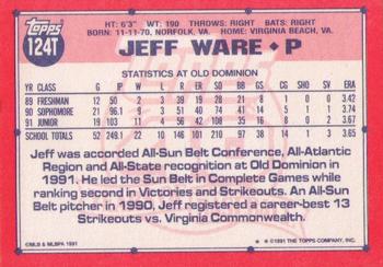 Jeff Ware  baseball card collectible - Main Image 2