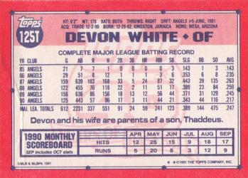 Devon White  baseball card collectible - Main Image 2