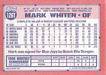 Mark Whiten  baseball card collectible - Main Image 2