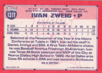 Ivan Zweig  baseball card collectible - Main Image 2