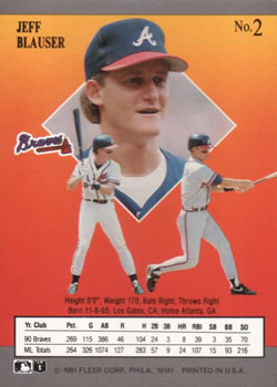 Jeff Blauser  baseball card collectible - Main Image 2