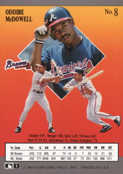 Oddibe McDowell  baseball card collectible - Main Image 2