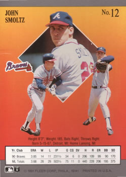 John Smoltz  baseball card collectible - Main Image 2