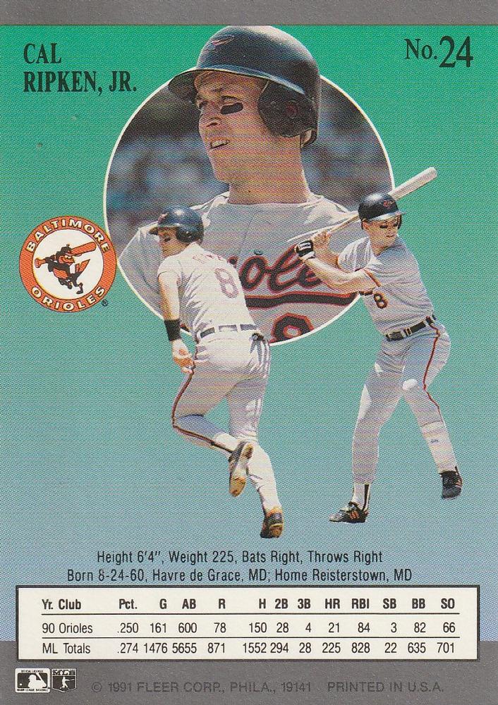 Cal Ripken, Jr.  baseball card collectible - Main Image 2