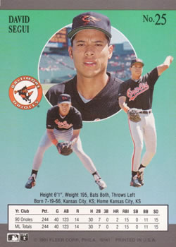 David Segui  baseball card collectible - Main Image 2