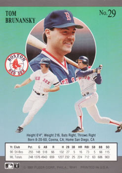 Tom Brunansky  baseball card collectible - Main Image 2