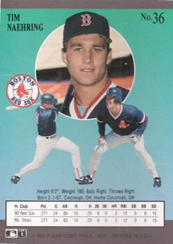 Tim Naehring  baseball card collectible - Main Image 2