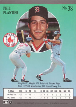 Phil Plantier  baseball card collectible - Main Image 2