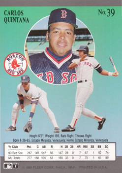 Carlos Quintana  baseball card collectible - Main Image 2