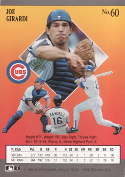 Joe Girardi  baseball card collectible - Main Image 2